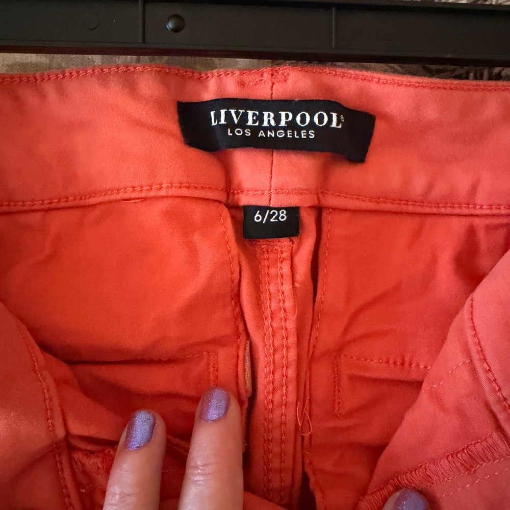 Liverpool women Vibrant Orange Cargo Pants - Picture 3 of 3
